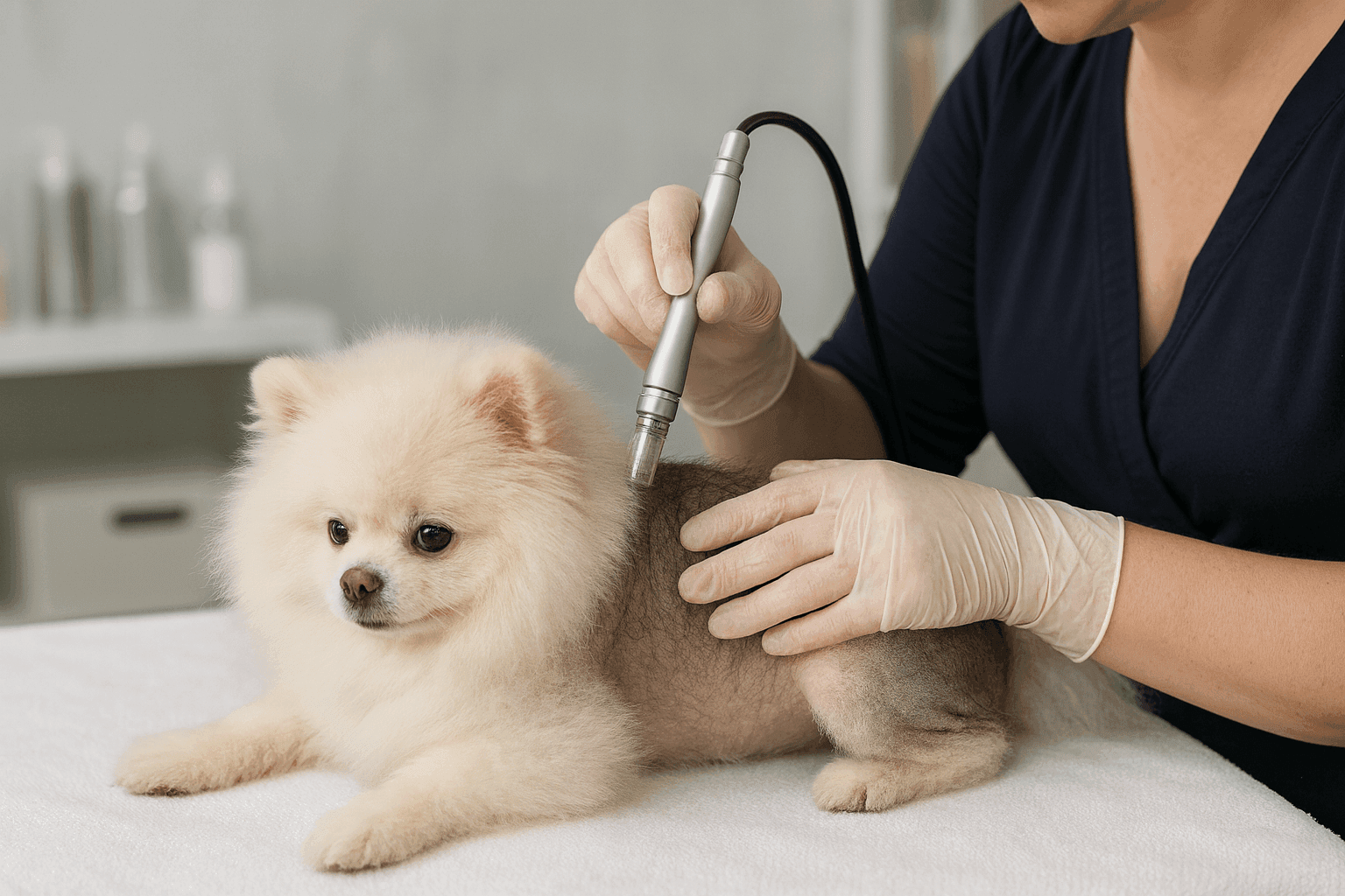 Tratamento De Alopecia X Em Spitz Com Peeling De Diamante: Quando A Estética Também Cuida Da Saúde 1 Peeling De Diamante Queda De Pelos